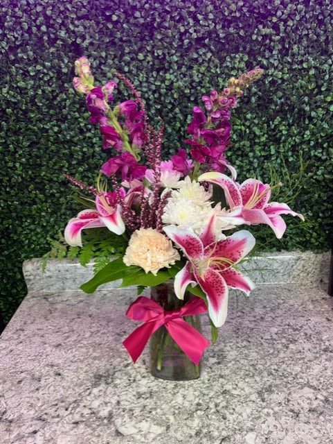 Stargazing lily  - Beautiful stargazing lily arrangement with other beautiful flowers incorporated! 