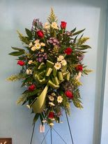 Designer Choice standing Spray  - Mix of beautiful flowers to send in remembrance. We will design accordingly.