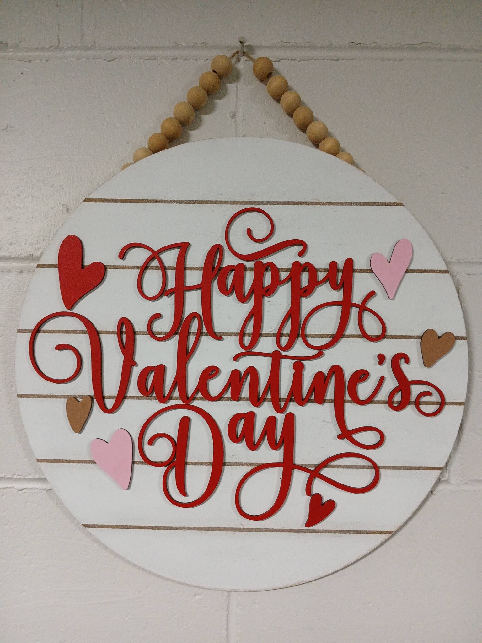 Happy Valentine's Day Sign - 16" Wood Sign - Home Decor