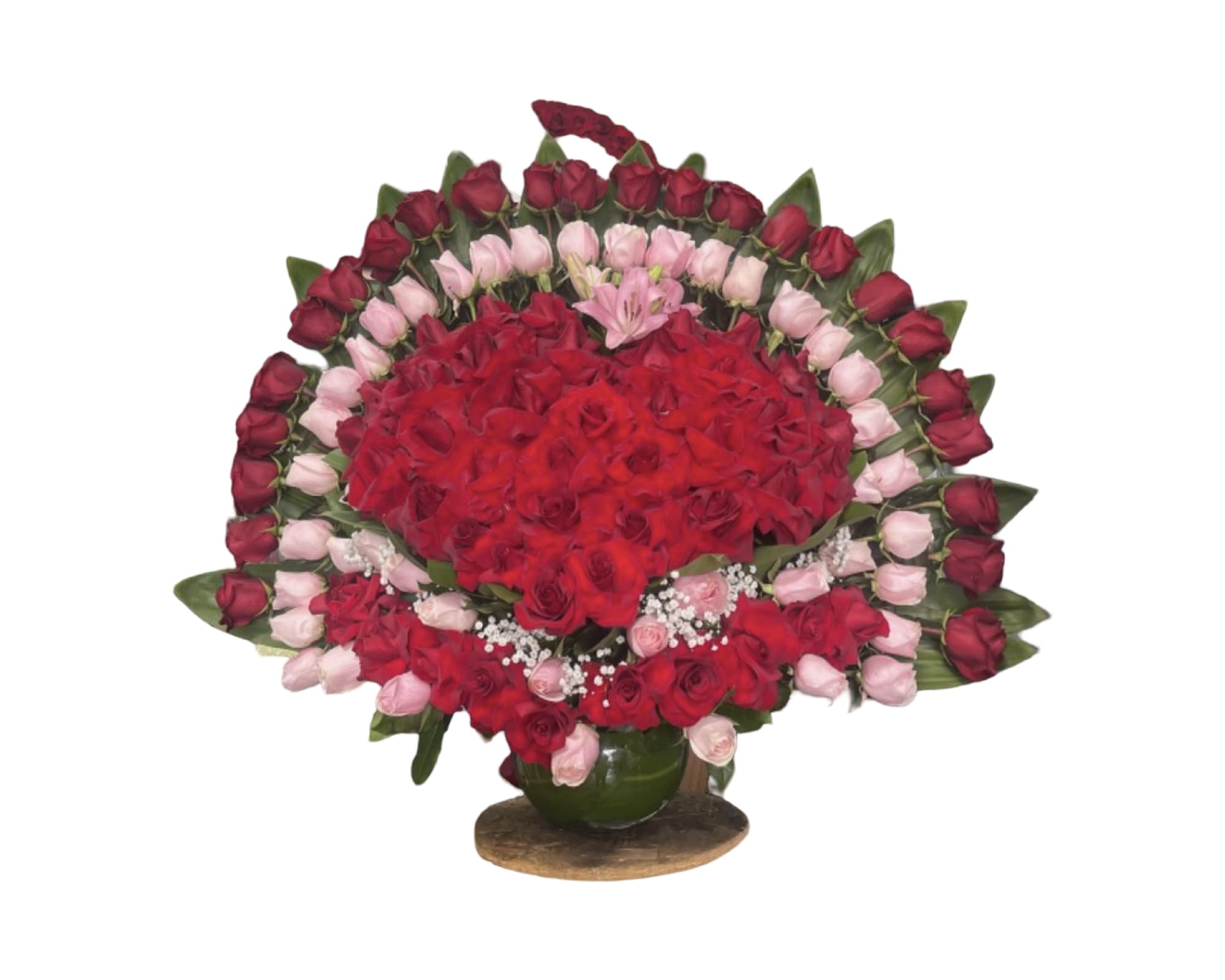 Huge heart arrangement  - 100 Roses