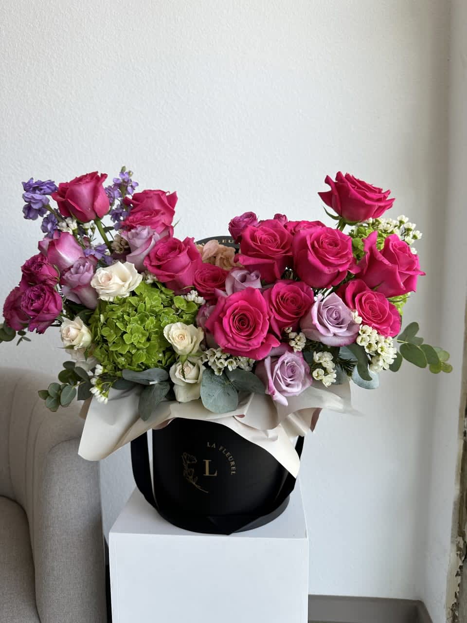 Hot Pink Symphony  - Immerse yourself in the luxurious feel of velvet with this Hot Pink Symphony, a rich and vibrant floral ensemble.