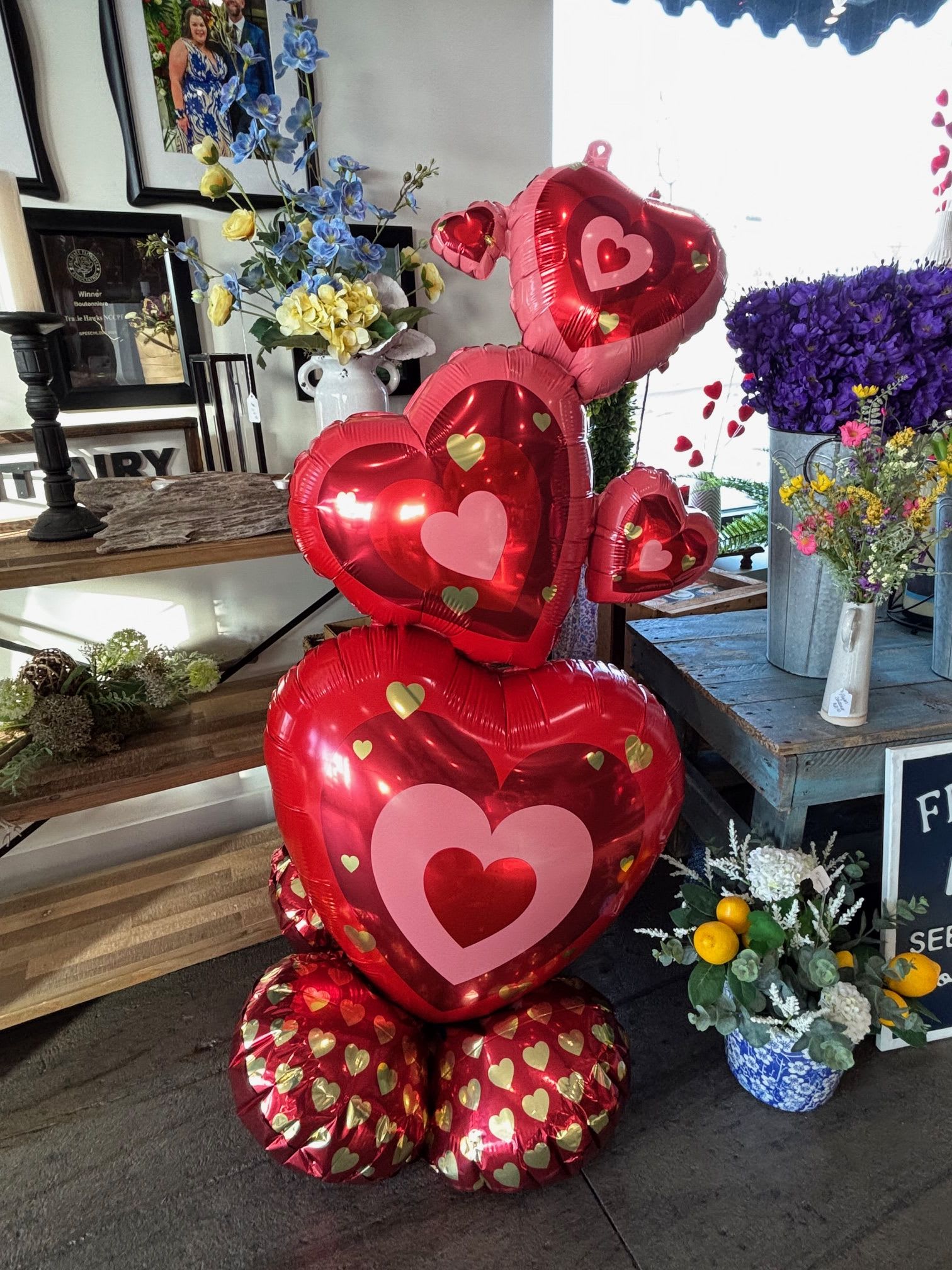 Stacking Hearts Airloonz balloons - 55" Airloonz stacking hearts Balloon