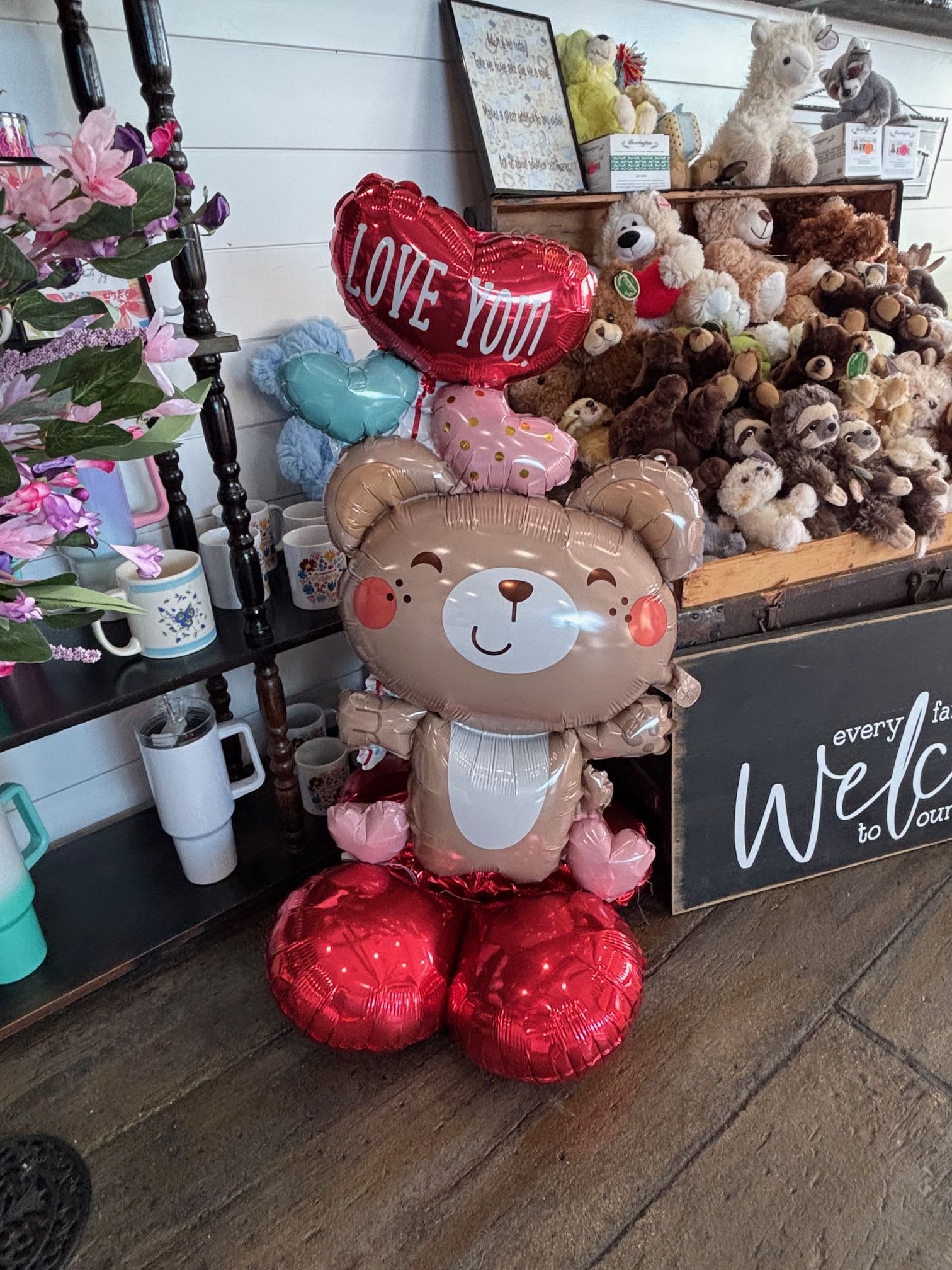 Valentines AirLoonz Love you Bear Balloon - 35" Airloonz Love you Bear Balloon "Airwalker"