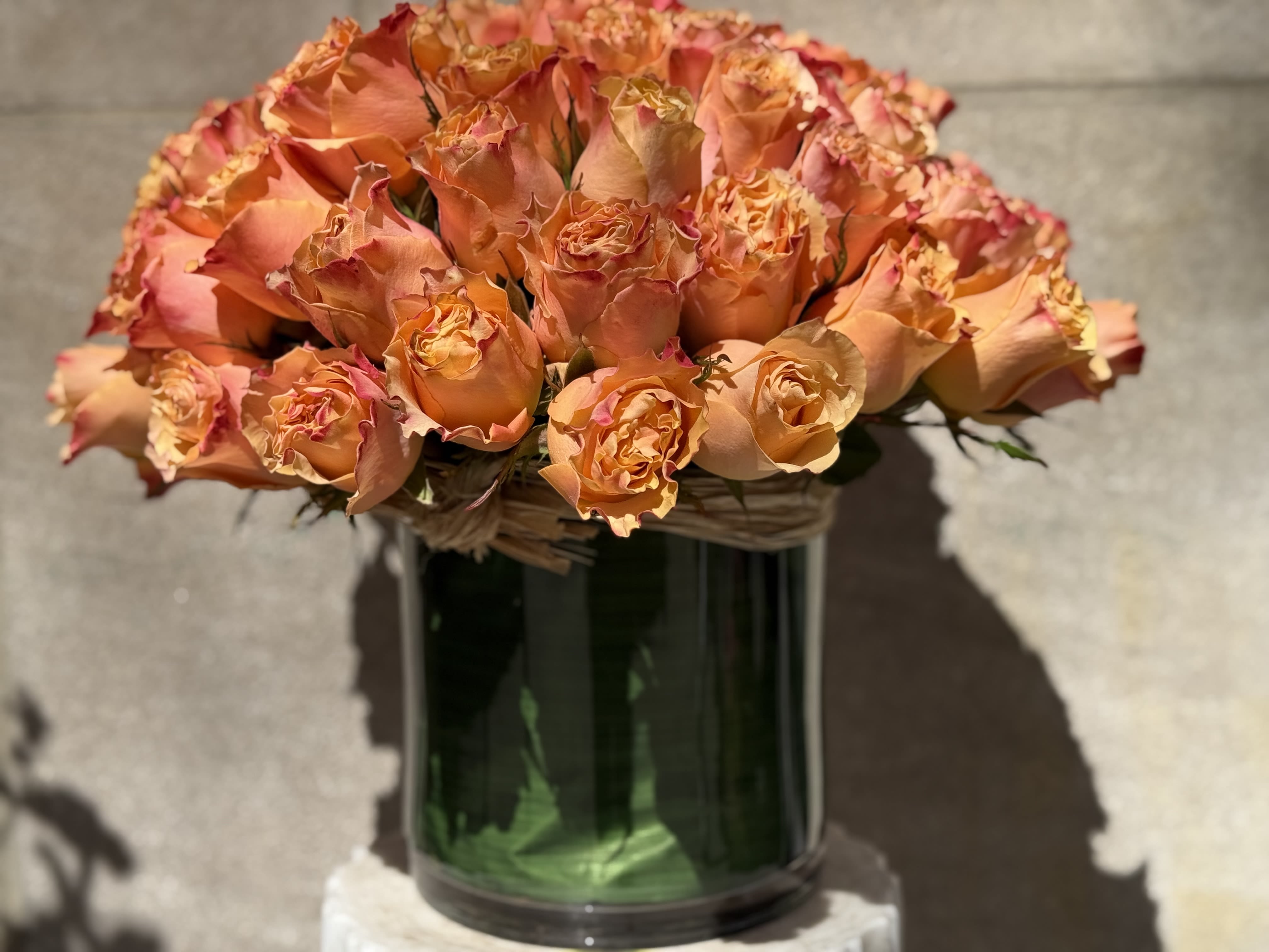“Sexy Sadie” - Check out these awesome, vibrant roses from Ecuador! They’re all about that "seize the day" vibe, perfectly round and bursting with sunset colors. You’ll just want to grab one and take a bite!