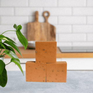 Honey Orange Tumeric - Glow up, the natural way!  Our Turmeric, Honey and Orange Soap is packed with skin-loving goodness to brighten, hydrate, and refresh. One lather, and you're golden!
