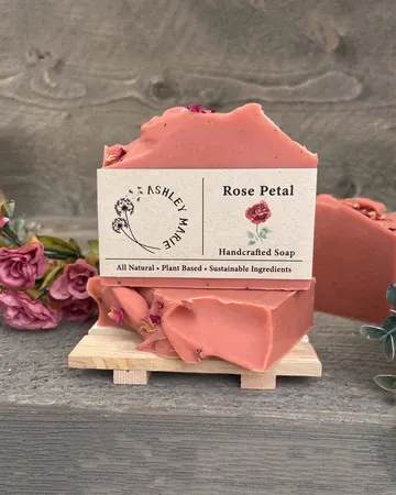 Rose Petal - The original one and only perfect rose soap. I've been making this bar for 6 yrs and a lot of soap makers have tried to reproduce it but none quite match the original.   There's a reason this soap has been one of my top sellers. It's soft, feminine, romantic and offers a unique bathing experience! The scent is a true rose scent and is creamy and soft on your skin. Once you try it I'm sure you'll be back for more ;) 