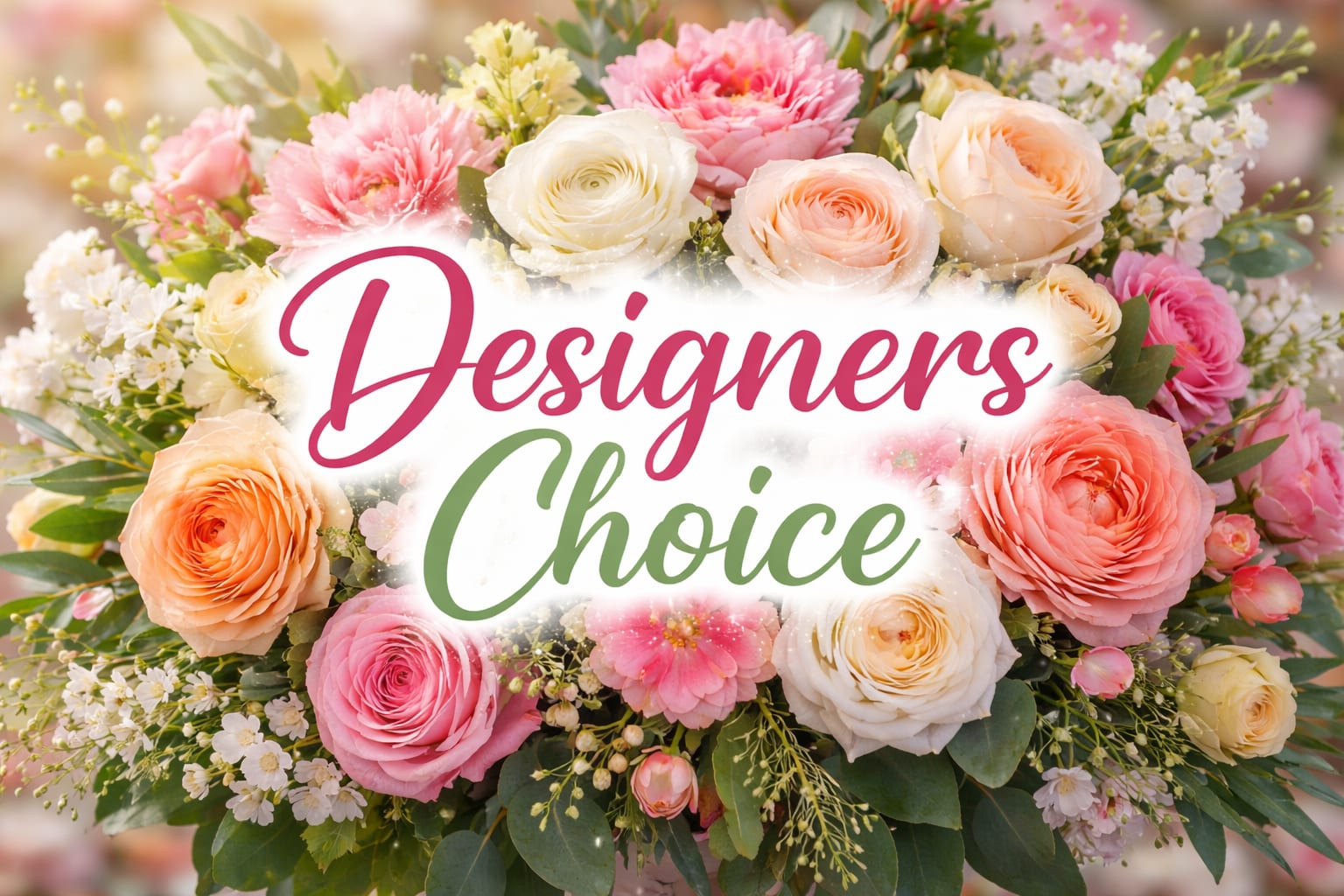 Designers Choice - Can't Decide?  Let our expert designers work their magic. Each Designer’s Choice arrangement is a one-of-a-kind creation, thoughtfully crafted with the freshest seasonal blooms. No two are ever the same, just beautifully curated florals made to impress.