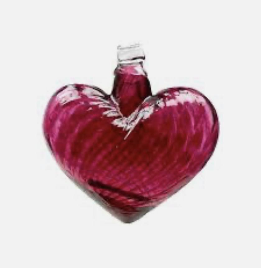 Solid Heart Shaped Kitras Ball and Stand - This beautifully heart shaped kitras ball can be a great keepsake for years to come!  Choose from Red or Pink.  Comes on a small stand