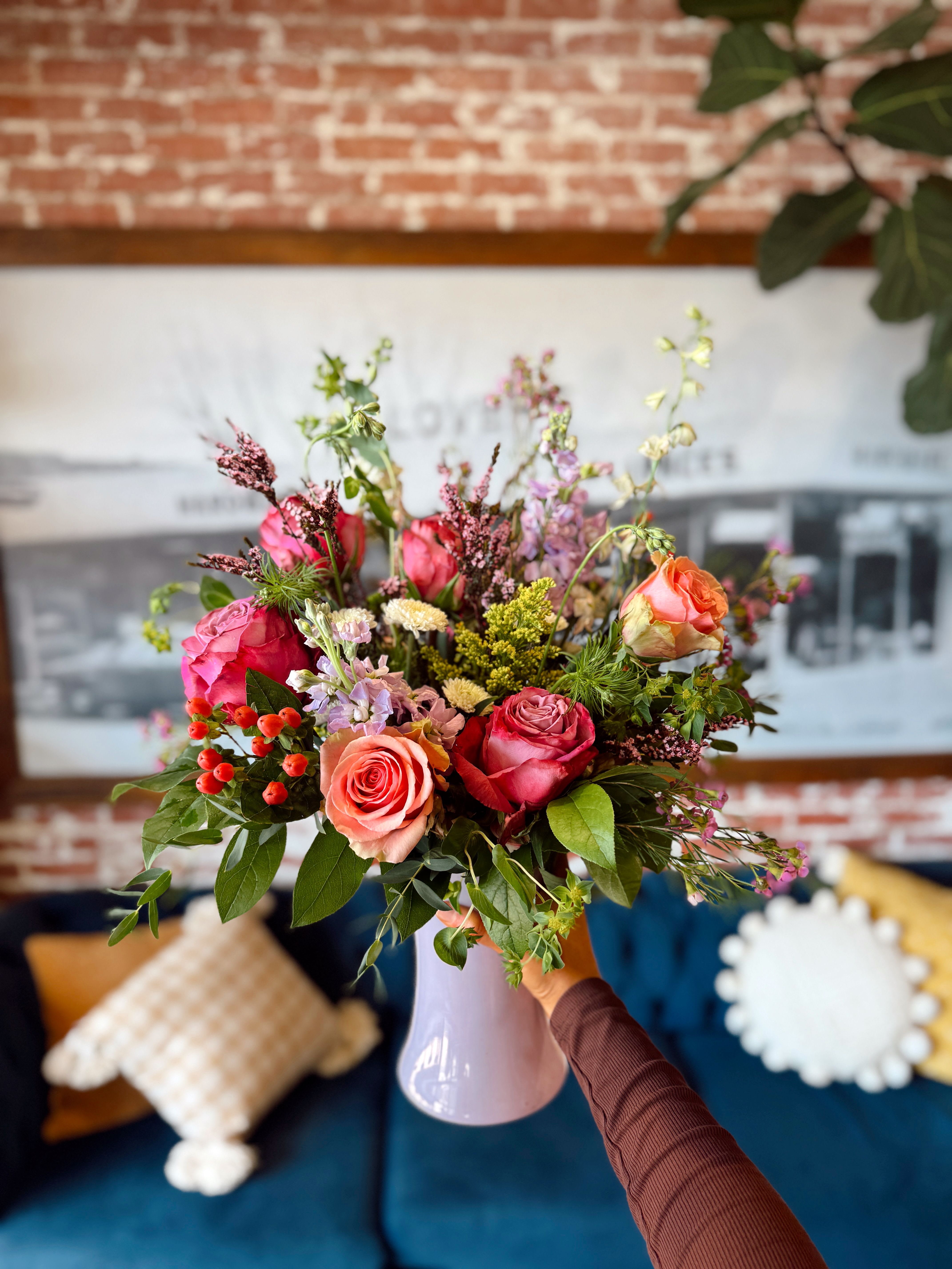 Sweetheart - Make your Sweetheart's day with a beautiful arrangement, colorful and bright. Flowers and vase may vary