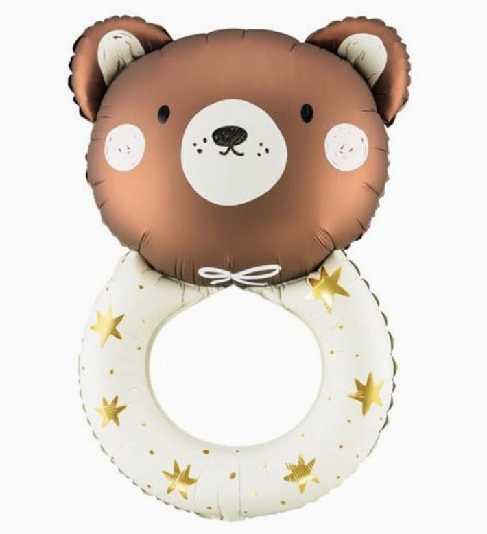 Teddy Bear Rattle Balloon - 18" Teddy Bear Rattle Balloon