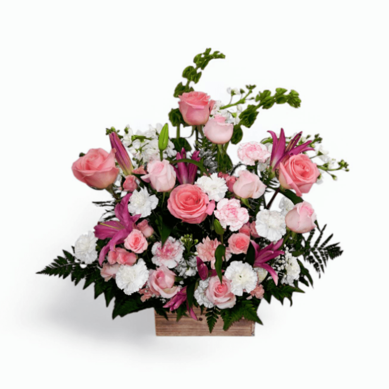 Soft Touches  - This pink and white basket is a lovely sendoff, thank, or surprise that person with the soft touch you love so much. Fitting for any sincere occasion. 