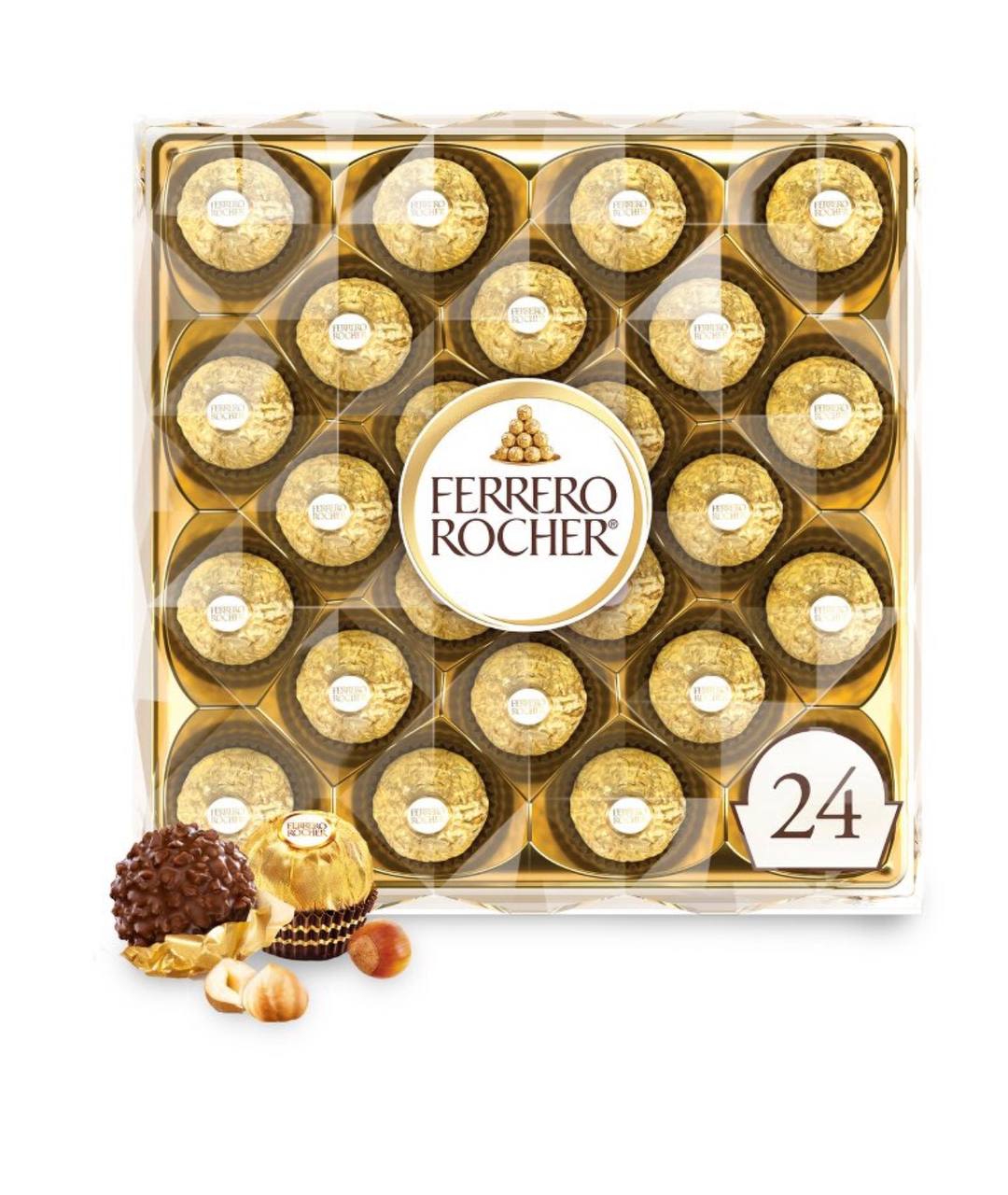 Ferrero Rocher - Ferrero Rocher — A Sweet Finishing Touch Add elegance and indulgence to your gift with a box of Ferrero Rocher. Crispy, creamy, and irresistibly delicious — a classic favorite that pairs beautifully with any bouquet.  Make your gesture extra sweet — add chocolates to your order in just one click.