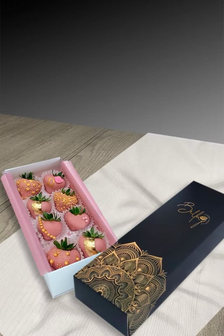 8 Strawberries with chocolate - 8 strawberries