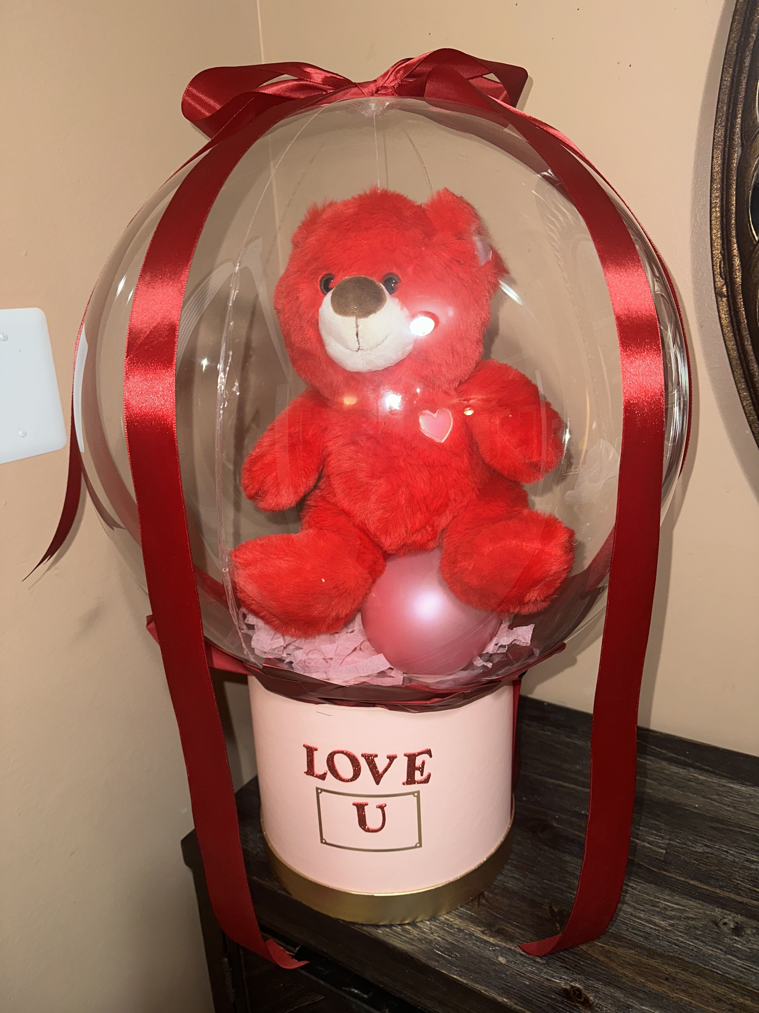 Balloons teddy - Fancy bubble balloons with teddy in