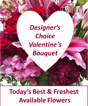 Valentine's Day 60 - $60 Valentine's Day designer choice #springflowers #ValentinesDay #Romance #Samedaydelivery Romantic arrangement Same day delivery #love #roses #valentinesday