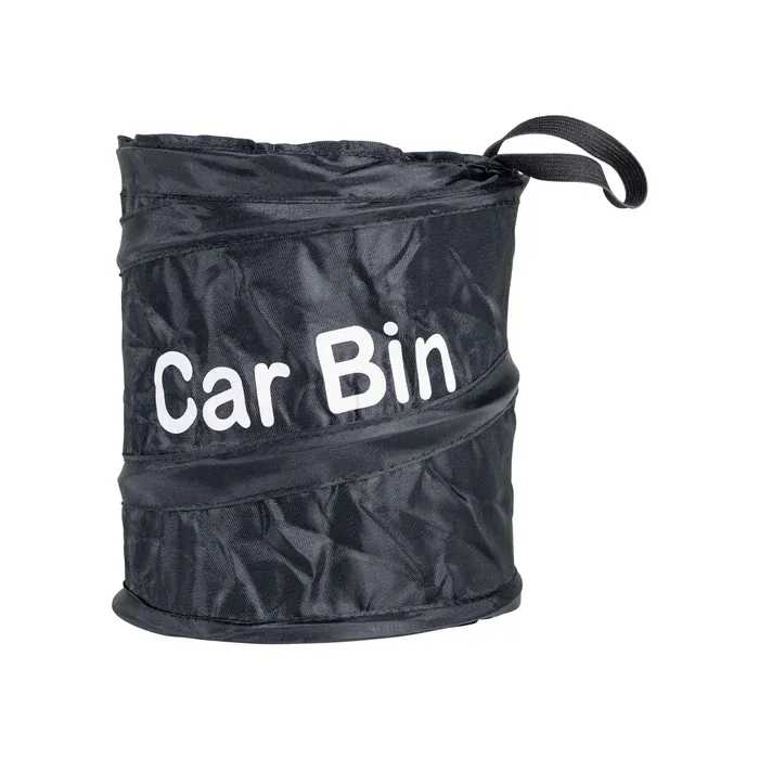 Collapsible Car Garbage Bin - Tired of seeing empty water bottles and used masks lying around your car? Yeah, us too. That's why the Collapsible Car Garbage Bin is a great solution for those items you want off the car floor. Designed to hang on the headrest or gear shift, the collapsible design is also great for easy storage when not in use. The Collapsible Car Garbage Bin is well-made from quality materials to provide maximum strength, durability and longevity. Dimensions: 7” X 6.25” (dia.)