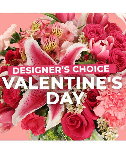 Designer’s Choice Bouquet -  Let our florists work their magic  The Designer’s Choice Bouquet is a one-of-a-kind arrangement created using the freshest, most beautiful blooms available that day. Color palette and flower varieties will vary, making each bouquet truly unique.  Available Sizes:  Standard – 12–15 stems A charming, thoughtfully designed bouquet with a balanced mix of seasonal flowers and greenery. Ideal for a sweet, meaningful gesture.  Deluxe – 20–25 stems Fuller and more eye-catching, this size offers added depth, texture, and impact. Great for special occasions or when you want to impress.  Premium – 30–35 stems Lush, abundant, and show-stopping. This deluxe statement bouquet features an elevated mix of premium blooms and generous greenery for maximum wow factor.  No vase included. 
