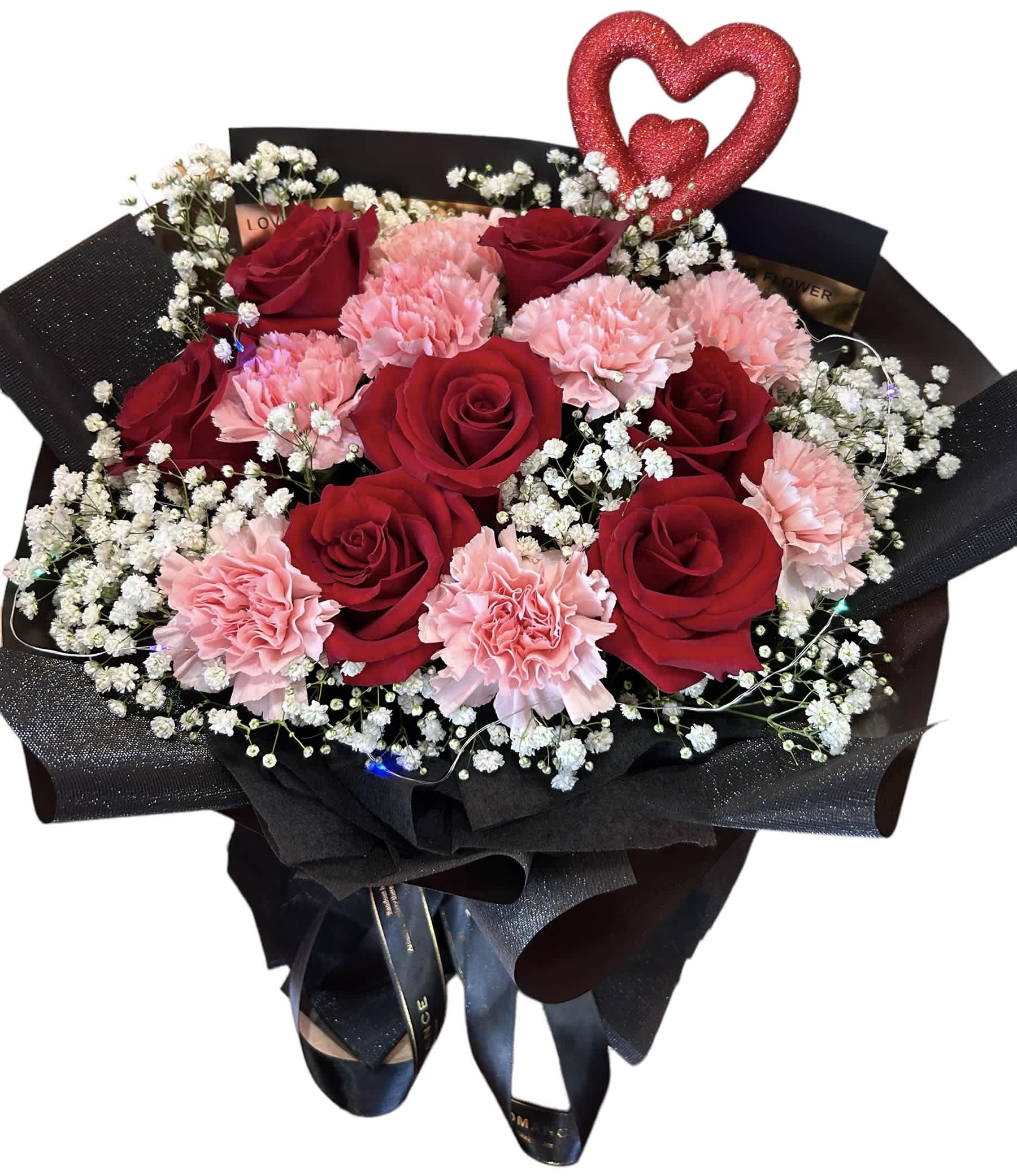 Pretty Glitter  - Our flower have Fresh Floral Foam, no need vase no need add water ,floral foam can help extend the life of your fresh floral flowers . Don’t  unwrap it .