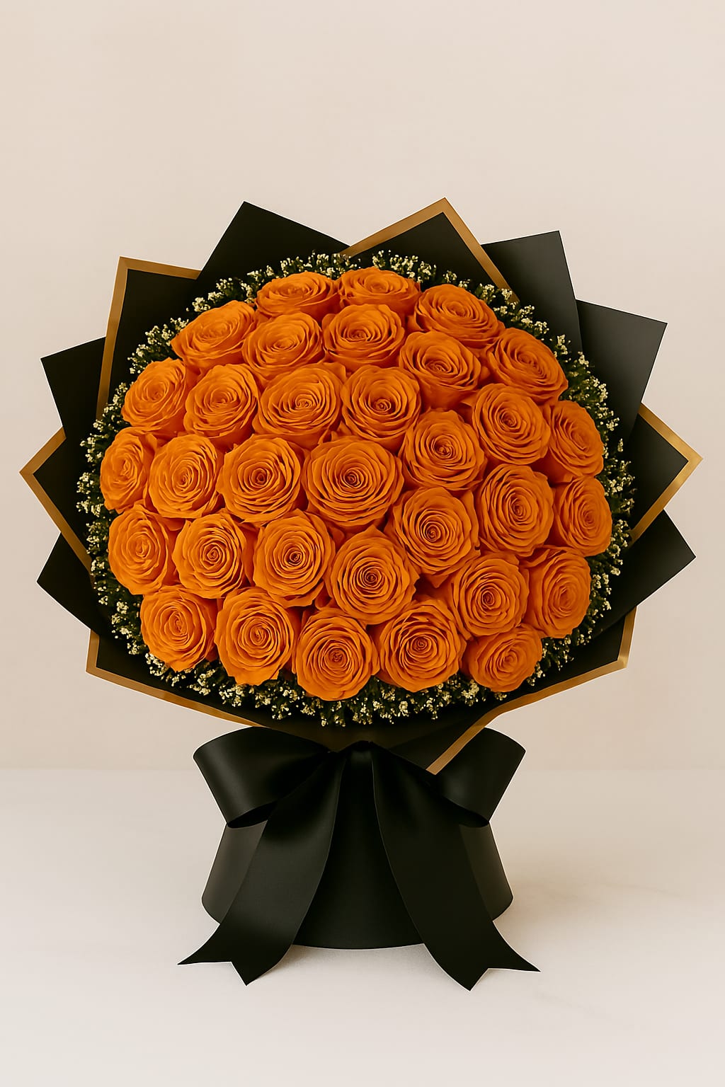 Ramo Anaranjado by Latin Lady Luxe  - 50 Roses standard 75 Roses Deluxe 100 Roses Premium