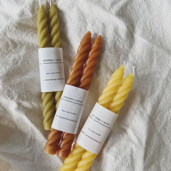 Twisted Tapers - Set of Two- Rust - Set of two twisted taper candle handmade and hand color mixed  100% beeswax candle   Approximately 8.3 inches long 2.2cm bottom  Please note, due to the nature of material yours may be slightly different than the one's pictured. Colors are custom and hand mixed and may vary from batch to batch. Also slight imperfections such as bubbles and surface differences may have occurred and is normal due to the handmade process, it makes it that much more unique and beautiful.