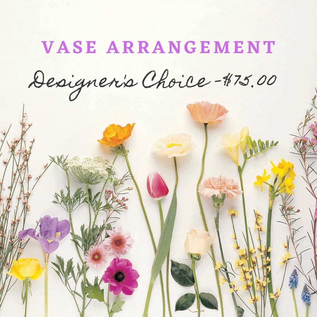 Designer's Choice - $75.00 - A colorful mix of fresh, seasonal flowers arranged in a vase. 
