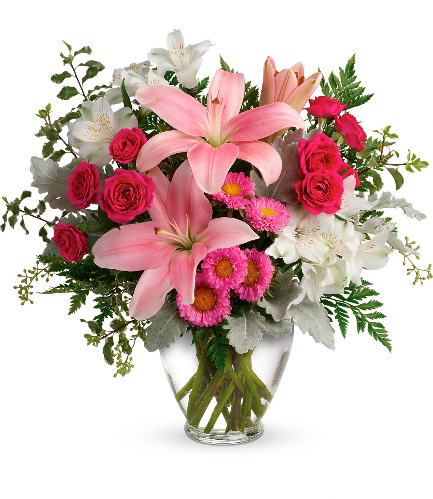 Blush Rush Bouquet - Luxe lilies in a beautifully blushing shade of pink are sure to make them smile, no matter the occasion! 