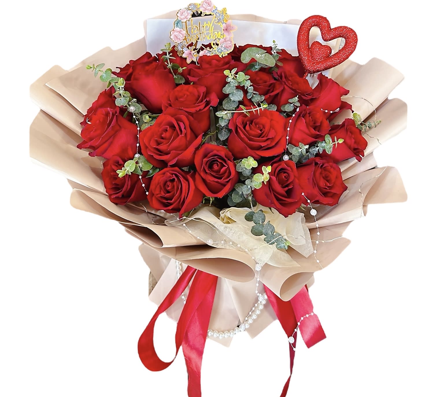 Red Rose With Love - Our flower have Fresh Floral Foam, no need vase no need add water ,floral foam can help extend the life of your fresh floral flowers . Don’t  unwrap it .