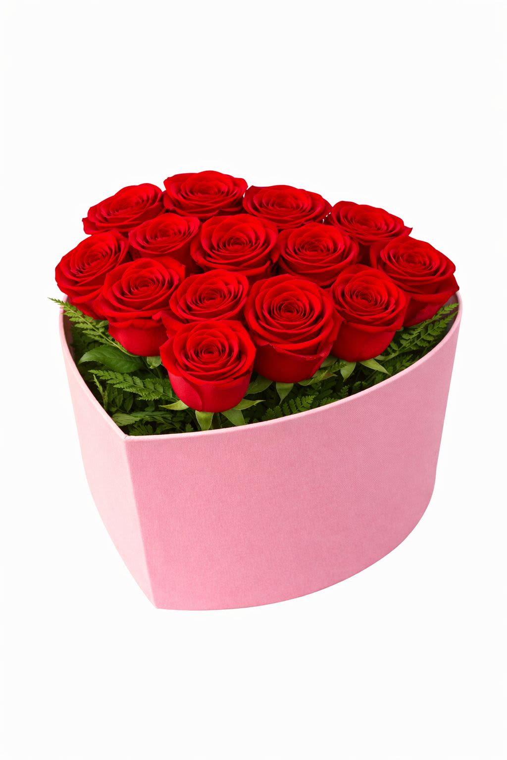 Classic Red Rose Heart Box™ - Lush red roses arranged in a heart-shaped pink box, symbolizing love, passion, and romance. A bold and unforgettable floral design that makes a powerful statement.  Better for: Valentine’s Day, romantic occasions, anniversaries, engagements, I love you. 
