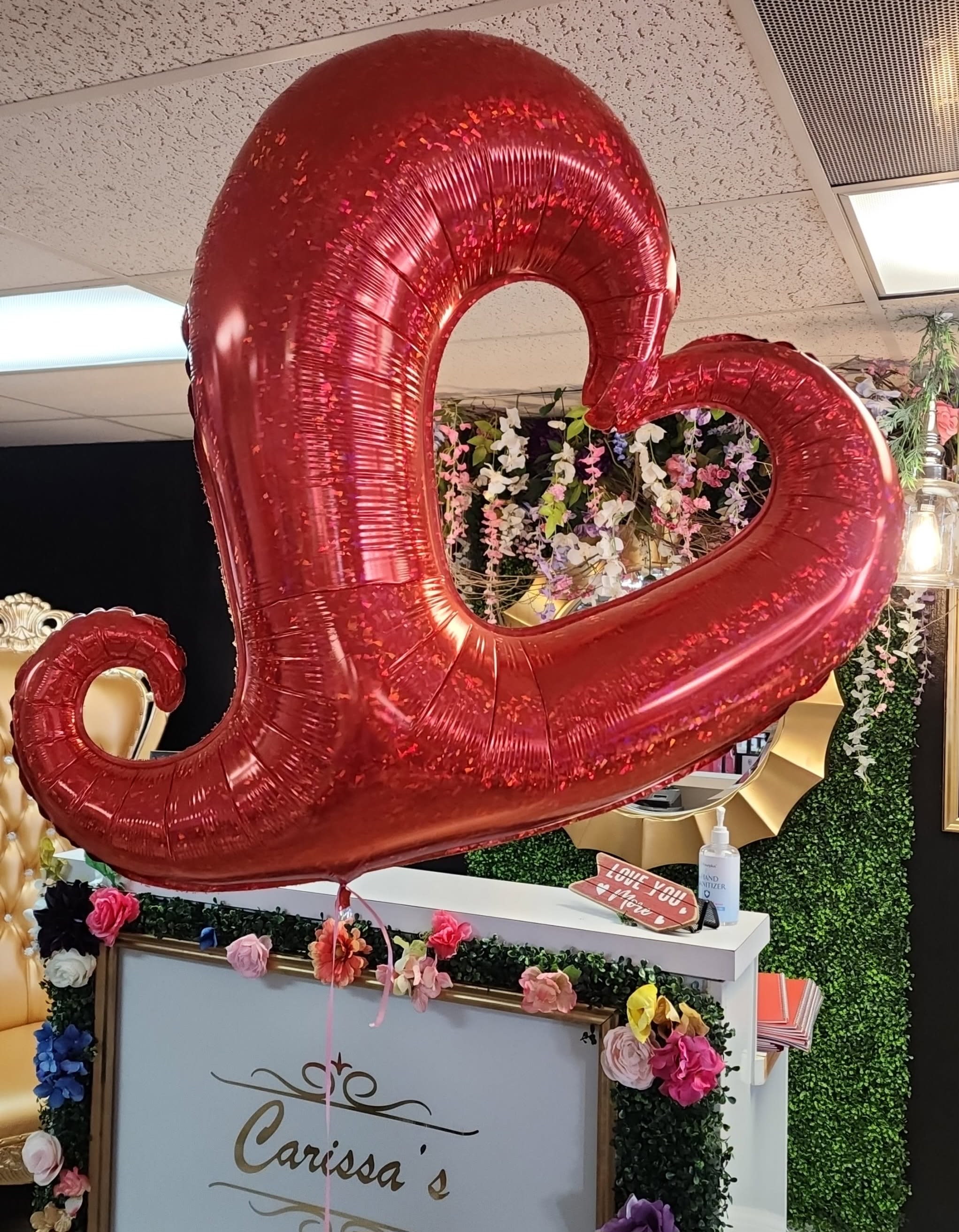 Red Open Heart - 36" red open heart