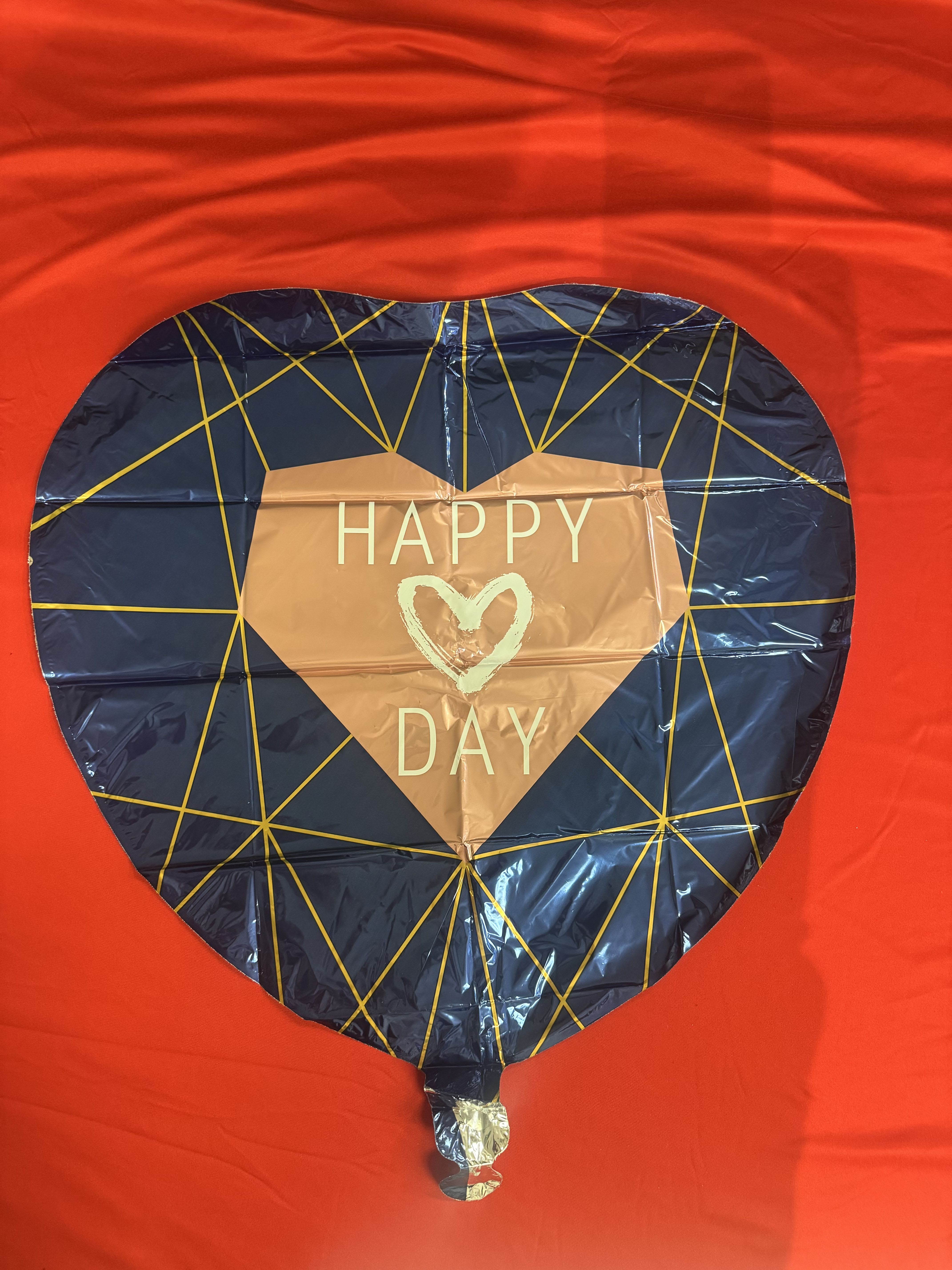 Blue valentines heart balloon - 18” foil balloon