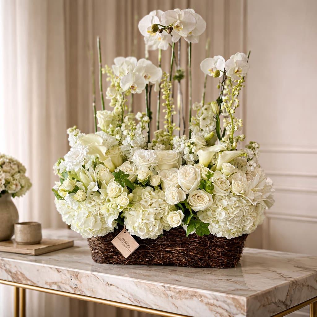 Sweet Elegance - For those seeking a gift that speaks volumes, Sweet Elegance is the answer. Its presence will leave an indelible mark in the hearts of recipients, reminding them of the special moments shared, the love felt, and the beauty that exists in this world. Allow Sweet Elegance to be the messenger of your deepest emotions, conveying sentiments that words alone cannot express.  So, whether you're searching for the perfect token of affection or simply wish to indulge in a slice of heaven for yourself, Sweet Elegance is here to fulfill your desires. Let it transport you to a world where elegance reigns supreme, and where flowers become the language of love. Experience the charm, embrace the beauty, and allow Sweet Elegance to weave its enchanting spell upon your heart and soul.