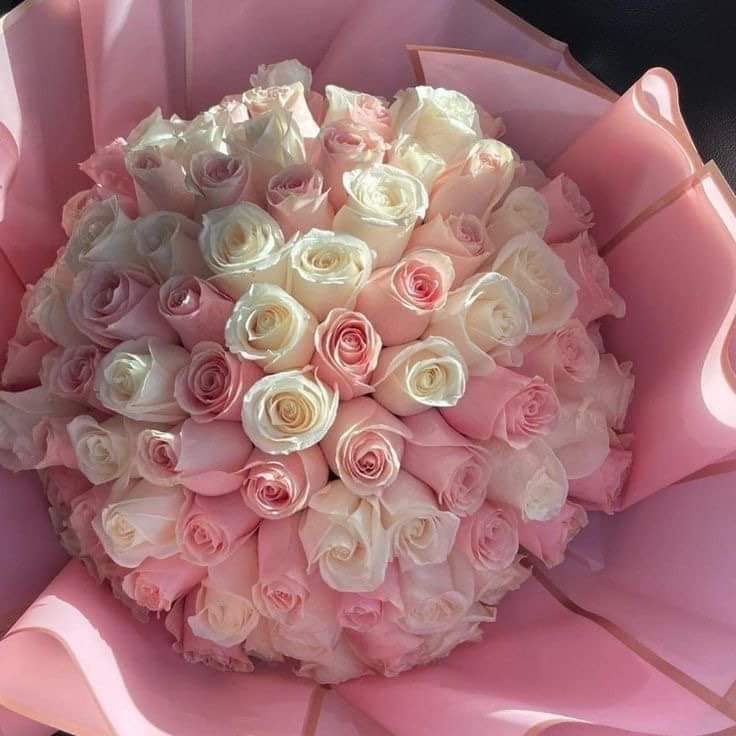 Charming Buchon - Sweet Pink and  white Roses 