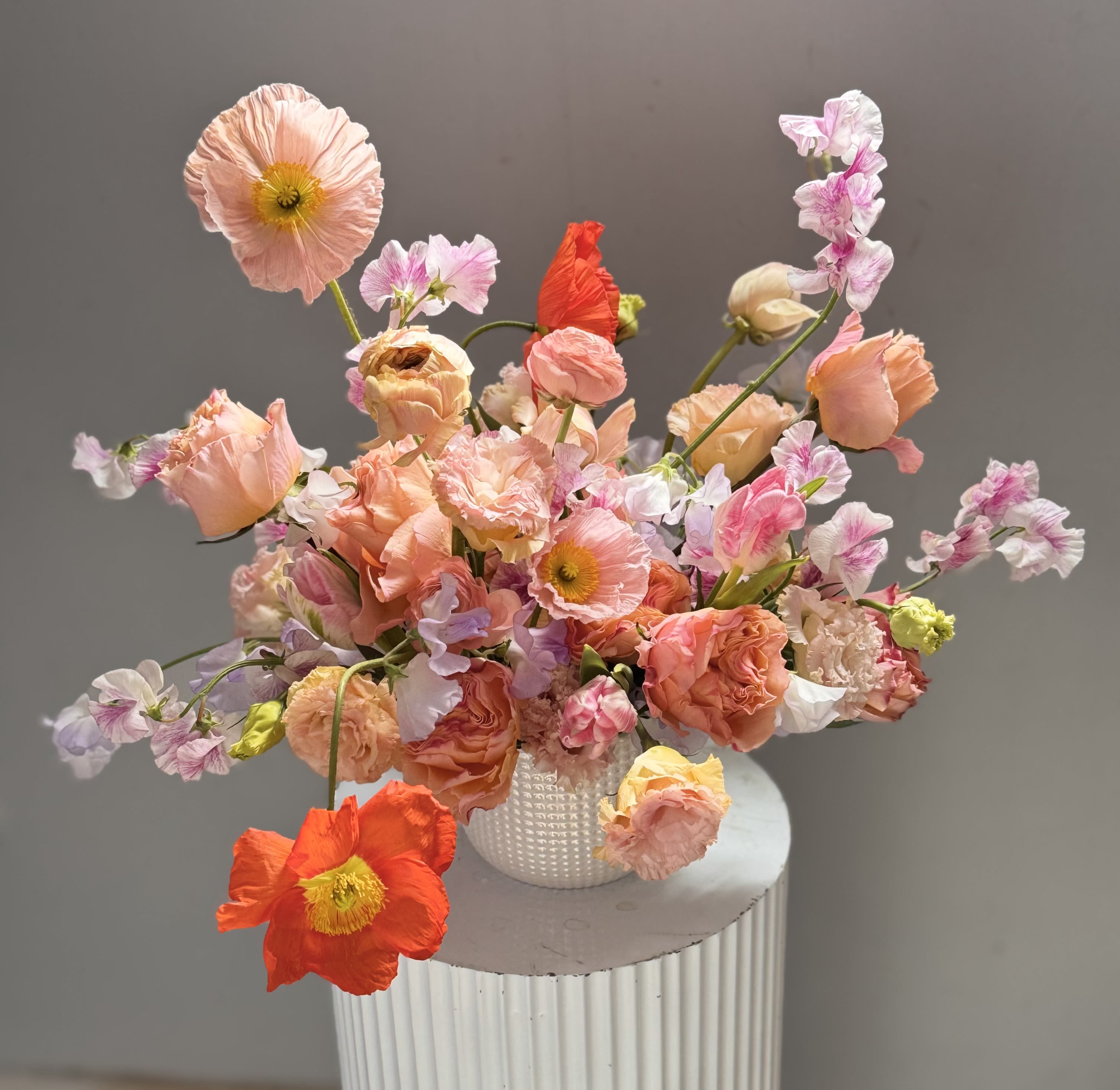 Peachy Perfection - Peachy Perfection - Blush and peach tones, accented with lush greenery, create a serene and inviting atmosphere, making it an ideal choice for a romantic gesture, a special celebration, or simply to brighten your home.