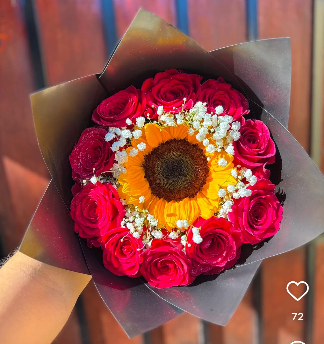 10 roses +girasoles - 10 roses + girasol 