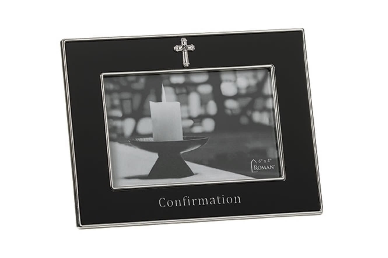 RELIGIOUS GIFTS- CONFIRMATION- 6H Confirmation Frame Black - 4x6 Caroline Collection 