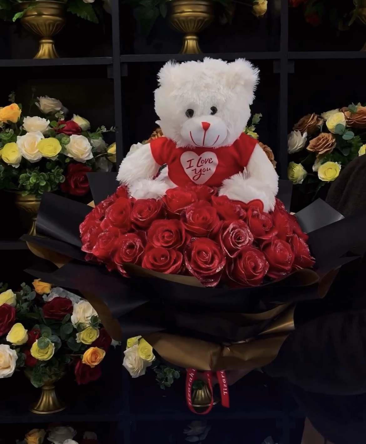 Rose Bear  - get two in one exactly as you are thinking for a gift idea. 