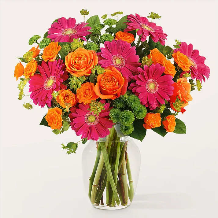 Zest for Life Bouquet - Like your daily dose of vitamin c, this citrusy bouquet will add a bright spot into your loved one's day.  Details Designed by florists, ready to display. For long–lasting blooms, replace the water daily. We suggest trimming the stems every couple days. Pet Safety Precautions: This bouquet or plant may include flowers and foliage that are known to be toxic to pets. To keep them safe, be sure to keep this arrangement out of your pet's reach.