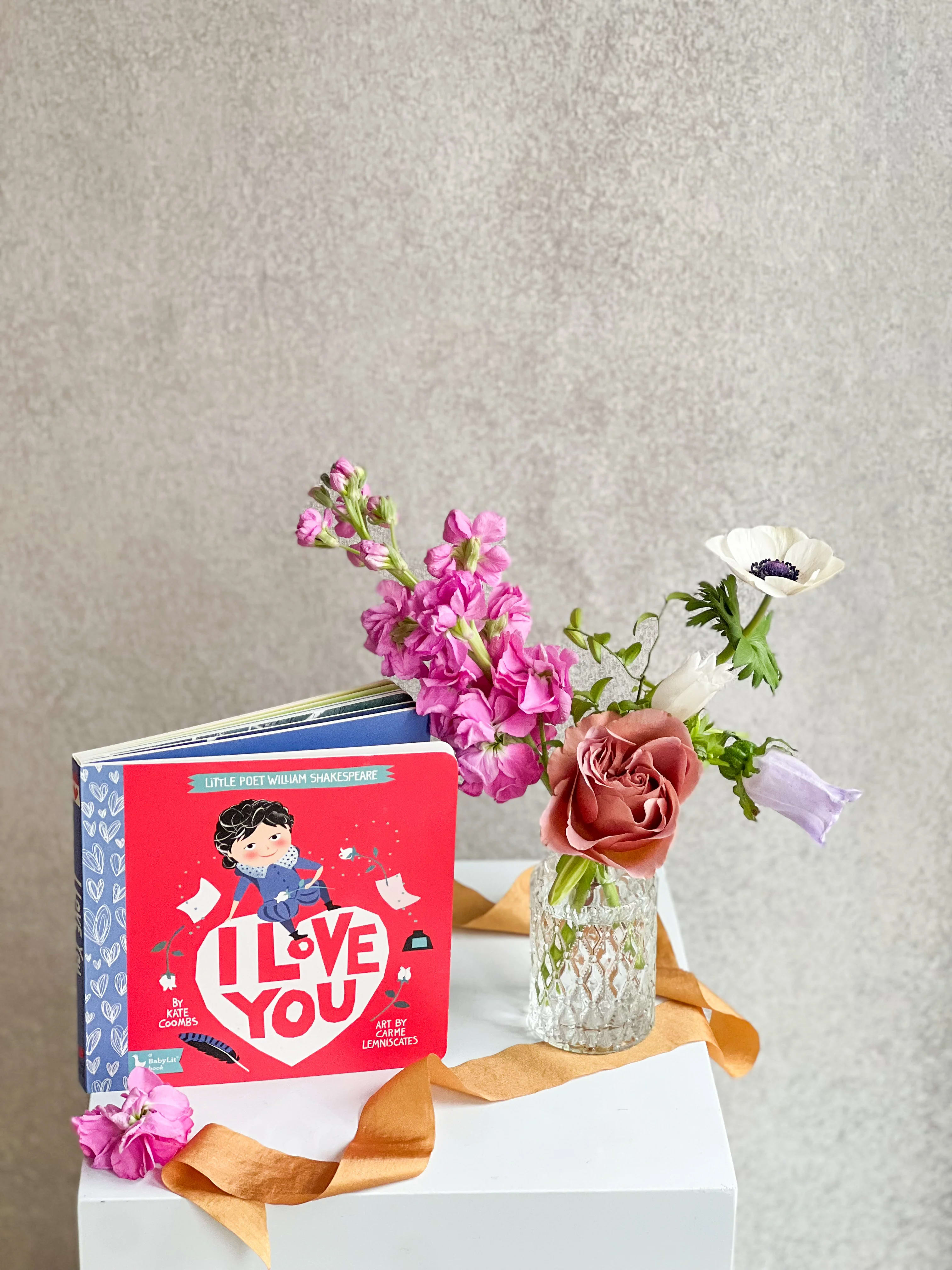 My little sweetheart - A sweet gift perfect for a kid. 1 bud vase arrangement and a children's Valentine's book.