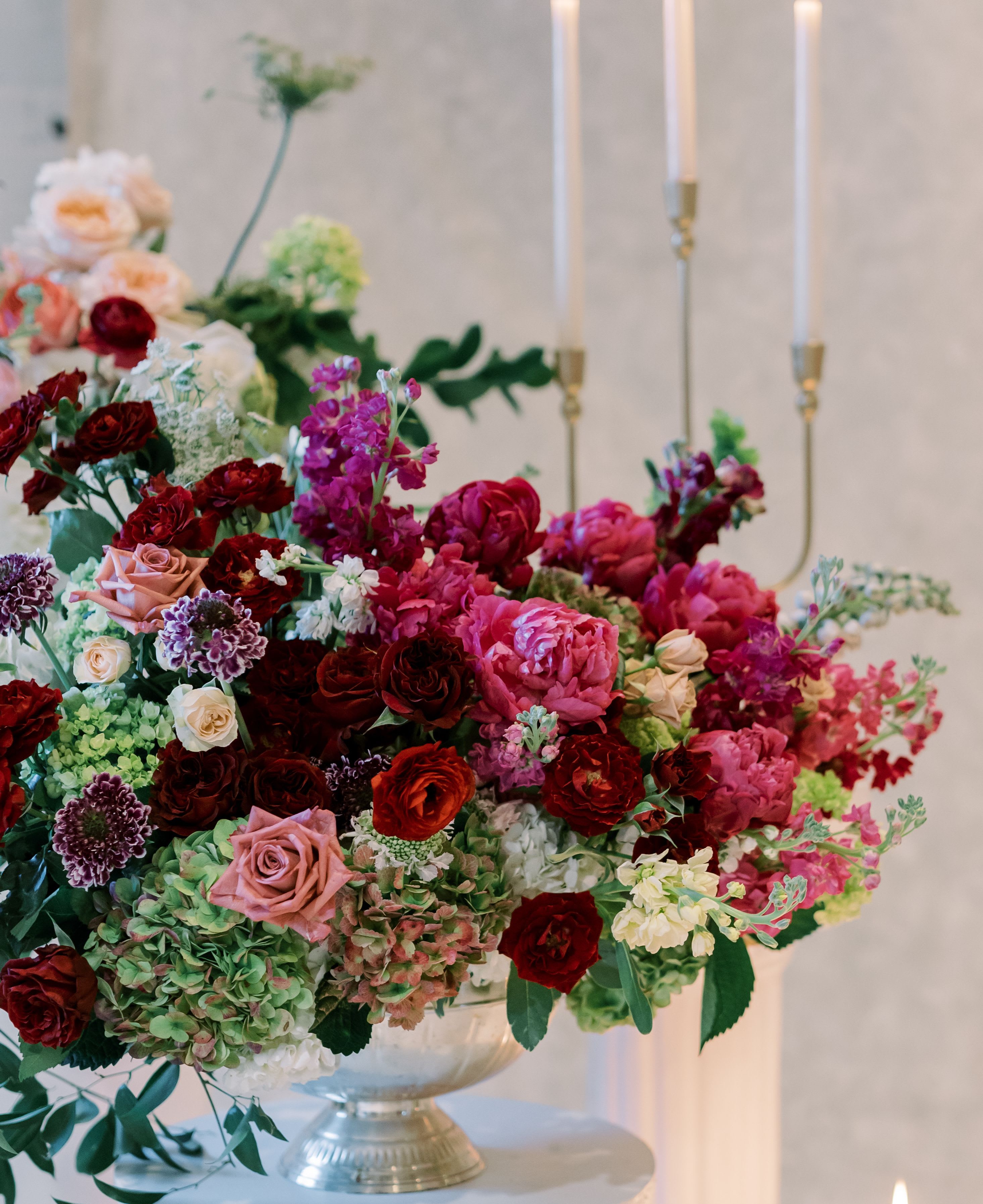 Flower House Statement Piece  - This statement floral piece will WOW everyone! This a LARGE floral Arrangement in a stunning compote. Designer chooses colors/ flowers based on availability.  (Pictured is our Deluxe)