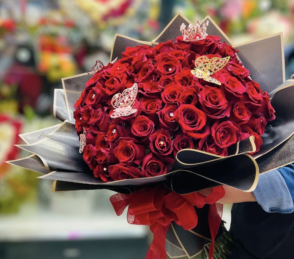 50 Red Roses Bouquet - 50 Red roses 