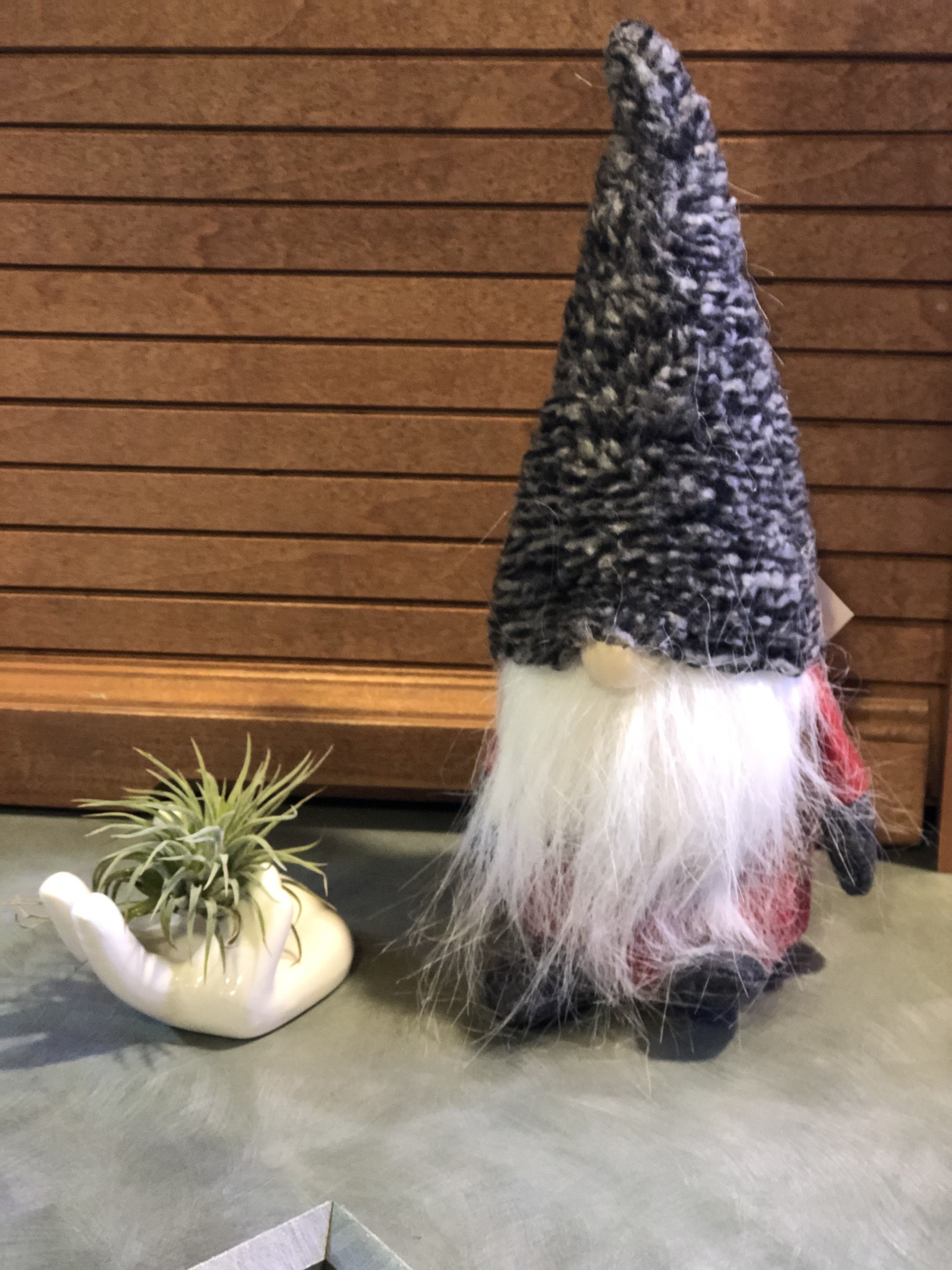 We Make the Perfect Pair - Our exclusive Wooly Bully Gnome is paired with an Air Plant in our ceramic Hand Holder. To show the one you care for that you indeed are the Perfect Pair. Great for your Husband, boyfriend, wife, or girlfriend, or anyone you click with.