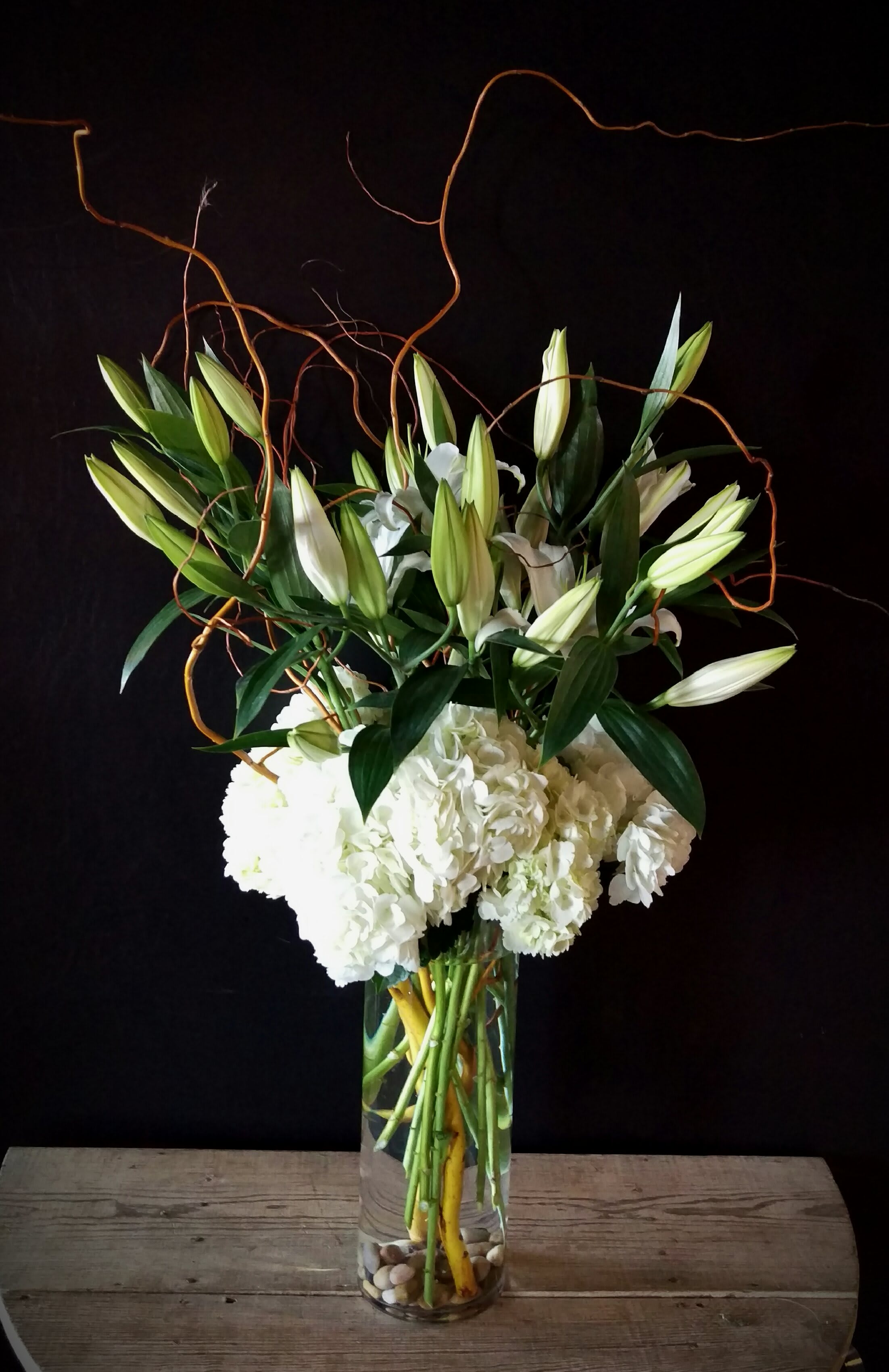 Graceful White Lilies - Aprox. 30" Tall X 24" Wide