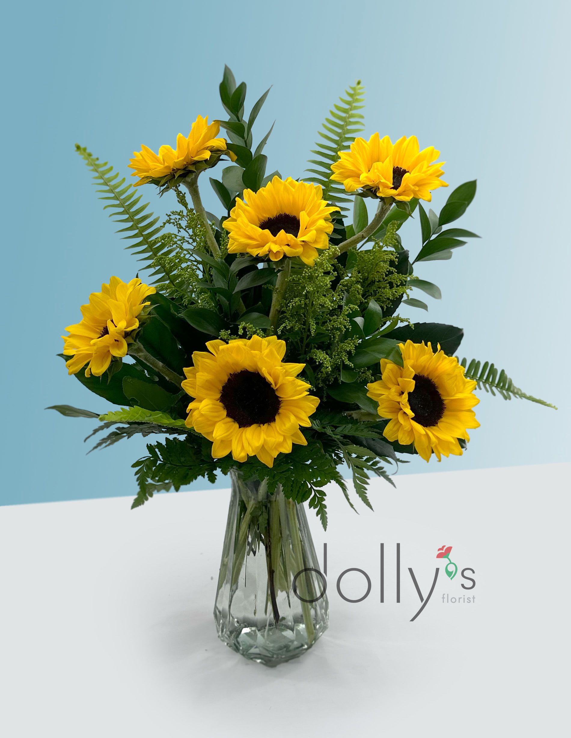 Half Dozen Sunflower Vase  - A little bit of sunshine!
