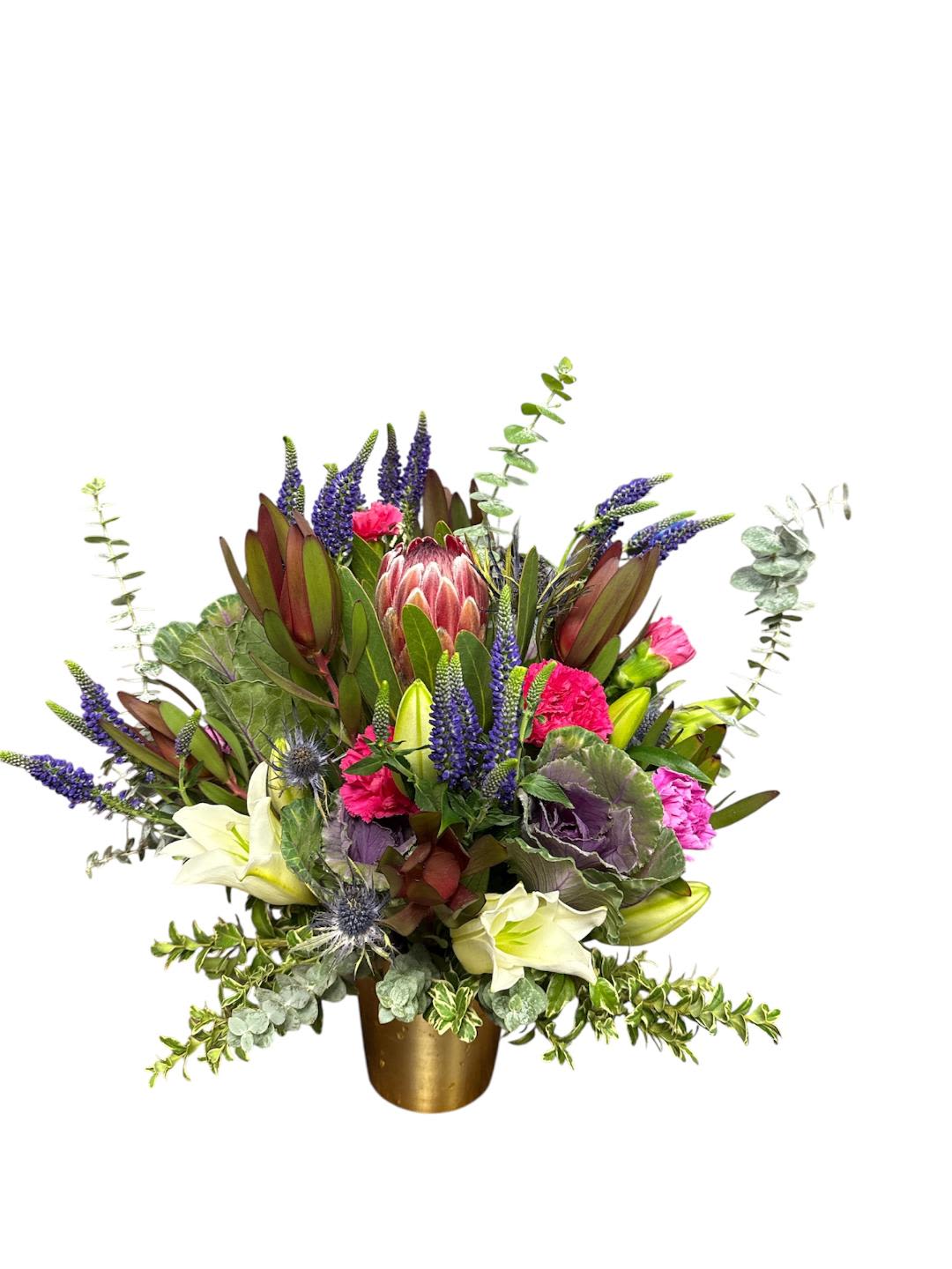 Happy Earth 45 - Substitution Policy  Photos show the overall style and theme of each arrangement. Some flowers or vases may vary due to seasonality, weather, or availability. If substitutions are necessary, we will maintain the design’s style, color palette, and value.  Please note any important design preferences in the florist instructions at checkout or contact us to confirm availability.  Flower Care &amp; Guarantee  We guarantee flower freshness for 24 hours after leaving our shop.  Care Tips:  Cut flowers: Trim stems and change water every 2–3 days.  Foam arrangements: Add about 1 cup of water every couple of days.  After 24 hours, proper care is the customer’s responsibility.