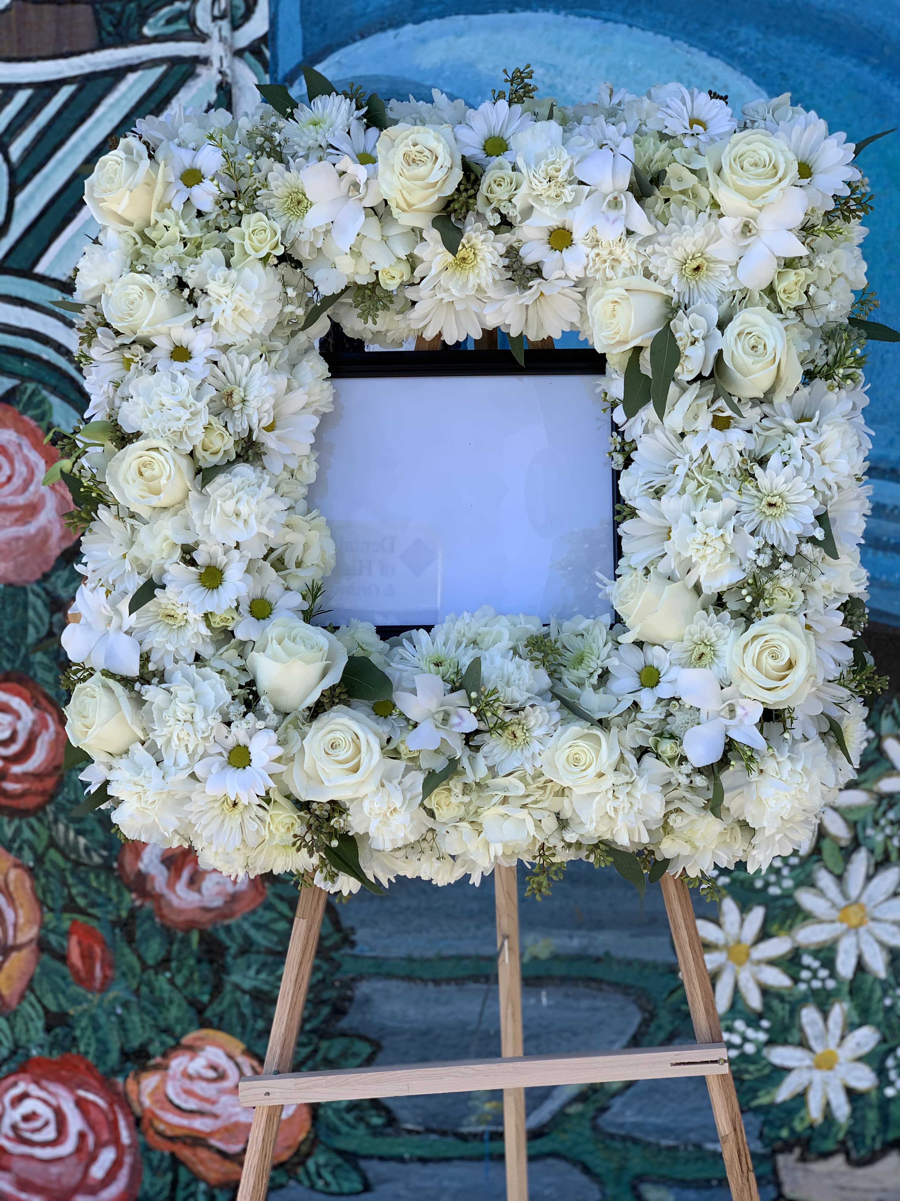 Framed Remembrance  - *Please note that we do NOT provide the frame nor do we print the picture (need to drop off picture and frame)*  *Order must be placed 2 - 3 days in advance* (Please note, same day pick-up or delivery is not available for this product) 