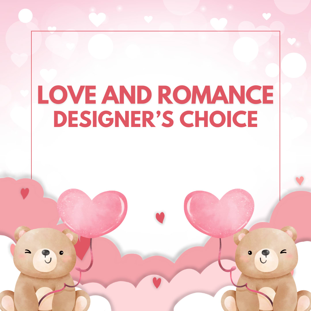 Love and Romance Designer's Choice - Using our freshest flowers we have in stock our talented designers will create a beautiful romantic arrangement for your special someone.  **We DO NOT guarantee bloomsnaps or timed delivery. Based on quality and /or availability of flowers, Substitution of equal or greater value may be made at designers discretion **