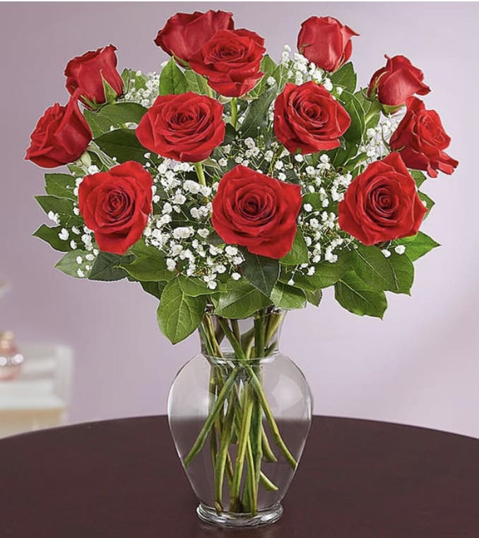 Dozen Long Stemmed Red Roses  - These dozen red roses are the classic symbol of love and romance and are often given to express love, passion, and devotion!