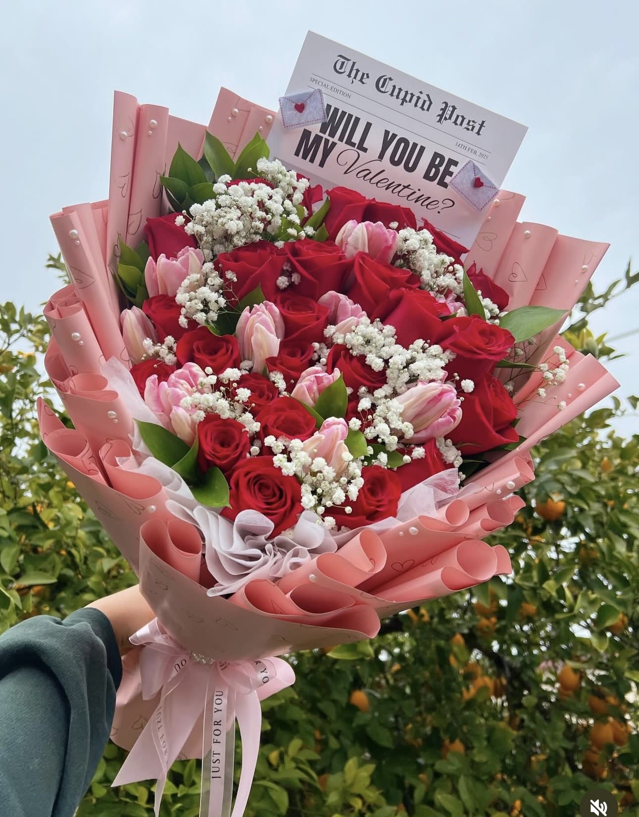 Will you be my Valentines? Bouquet - Have you ask your significant other? well, this is the perfect bouquet it includes a poster as a proposal it can be in Spanish or English order yours before valentines 
