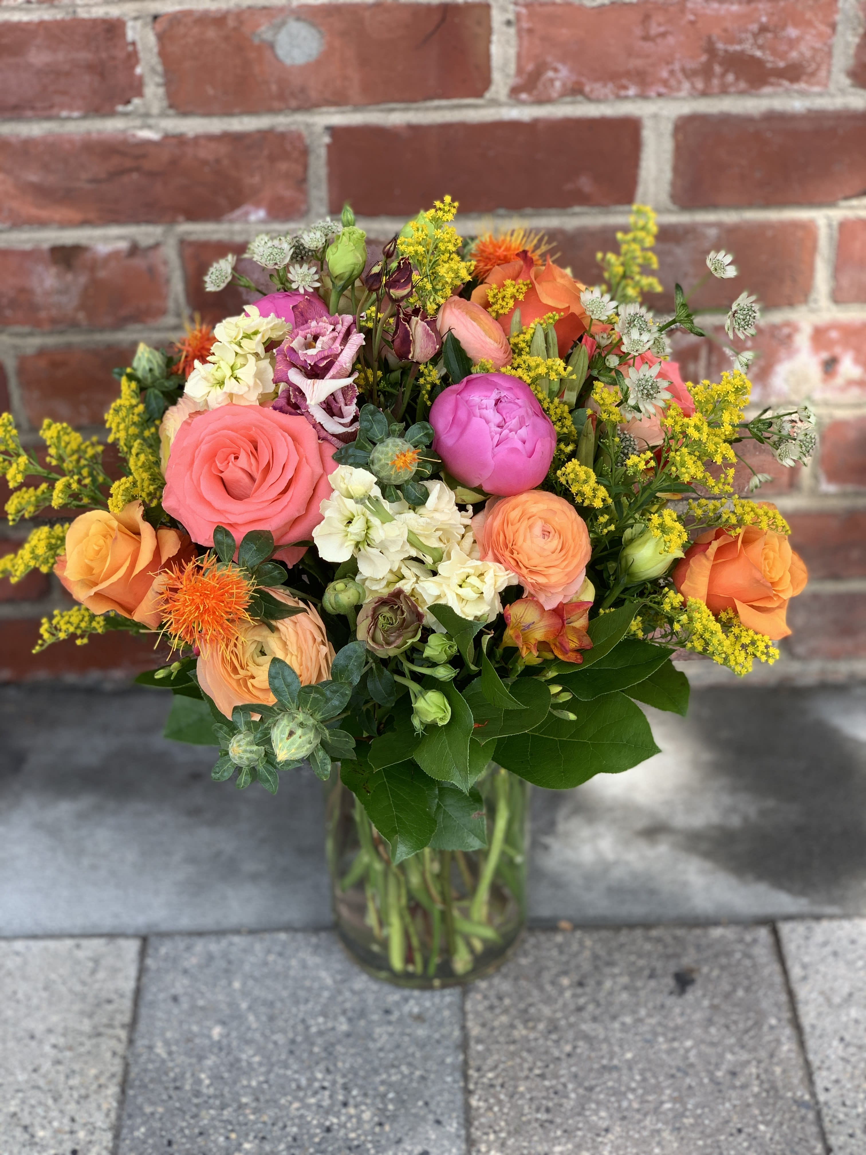 Beautiful Blossoms - This tall arrangement contains colorful mix of our most vibrant and fresh flowers