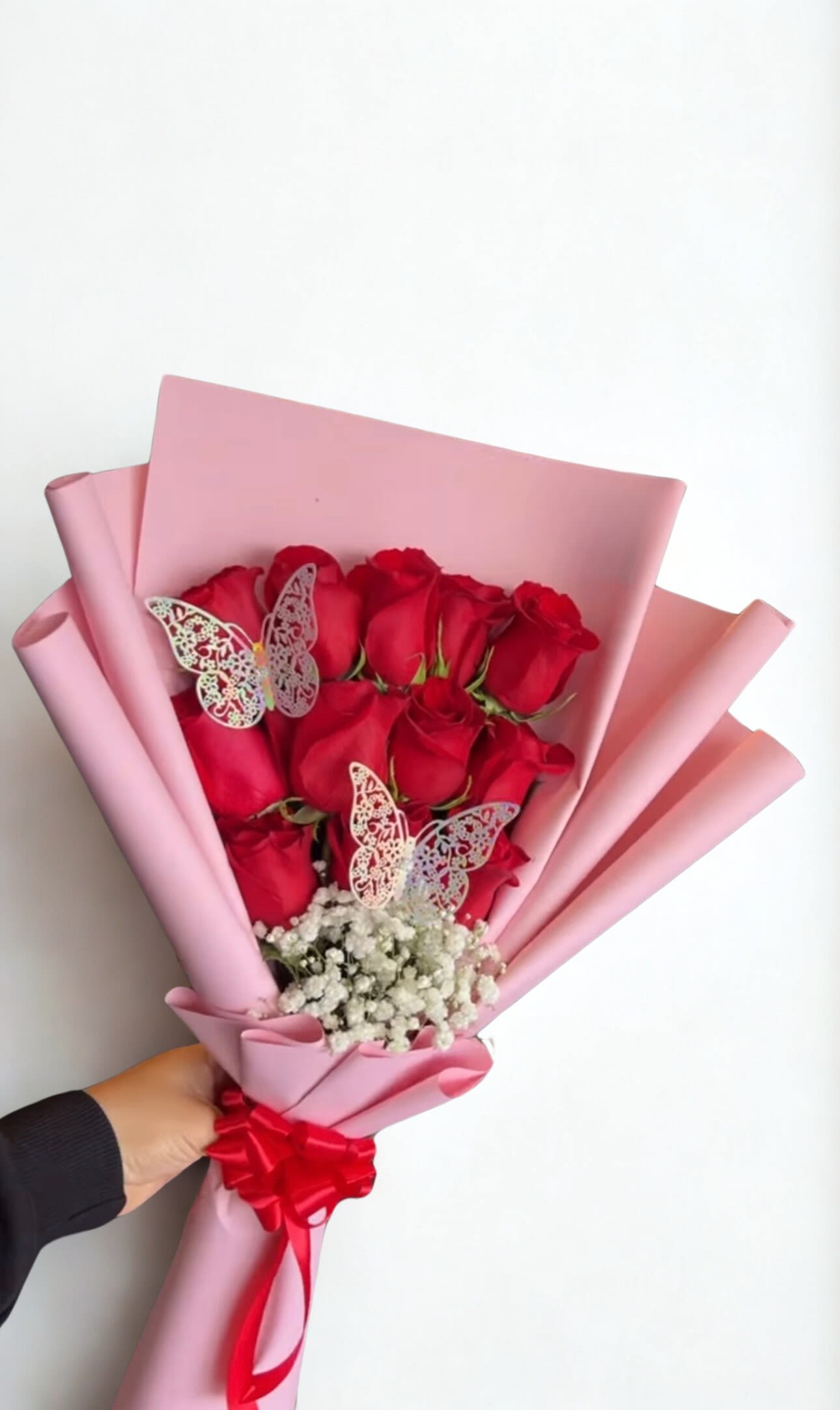 Sweet Red Roses - Red roses wrapped in pink paper, beautiful and perfect for a surprise
